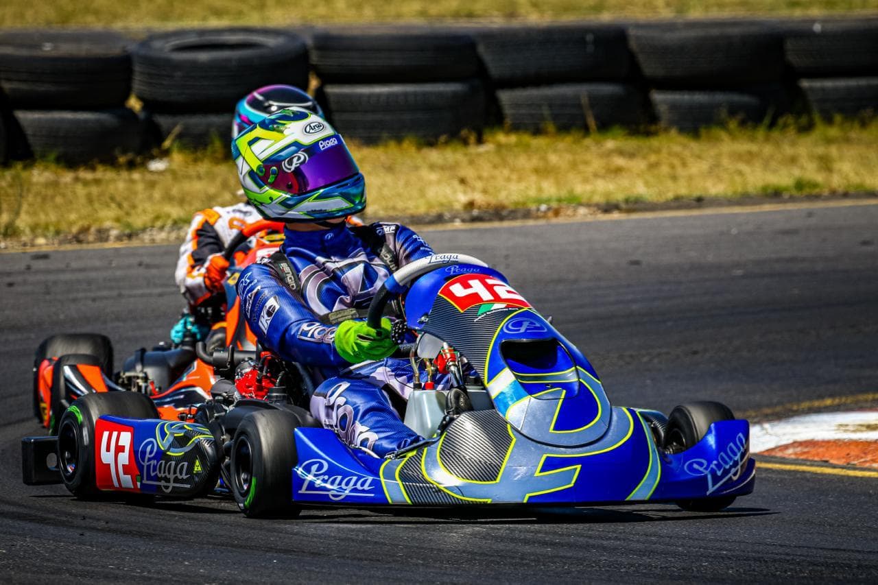 Stier Racing Praga kart on track