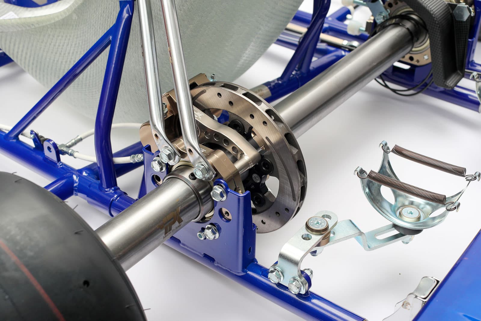 Praga brake and rear axle detail
